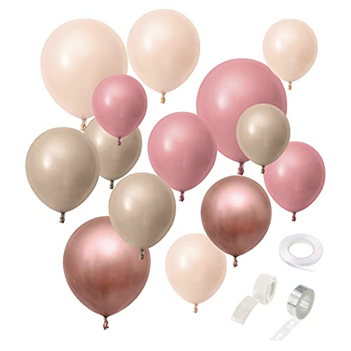Kcvzitrds 108 Stück Luftballons Girlande, Geburtstags ballons, erröten Luft ballons für Retro Boho Hochzeit Babydusche von Kcvzitrds