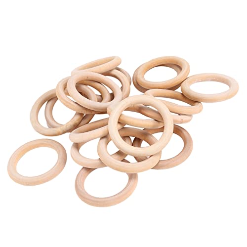 Kcvzitrds Packung mit 20 Holzringen für Handwerk, Ring Anhänger und Verbindungsstücke, Herstellung von 70 mm Kcvzitrds Packung mit 20 Holzringen für Handwerk, Ring Anhänger und Verbindungsstücke, Herstellung von 70 mm von Kcvzitrds