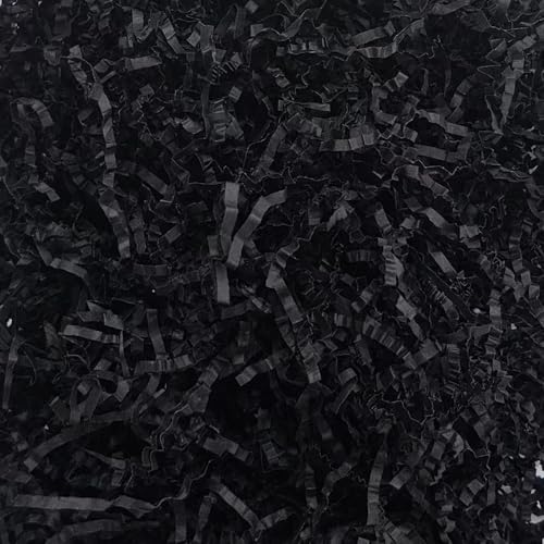 200g Schwarz Raffiabast Geschreddertes Papier Für Geschenkbox Füllmaterial Geschenk, Füllmaterial Für Pakete Präsentkorb DIY Party Hamper Füllung von KdmNzoo
