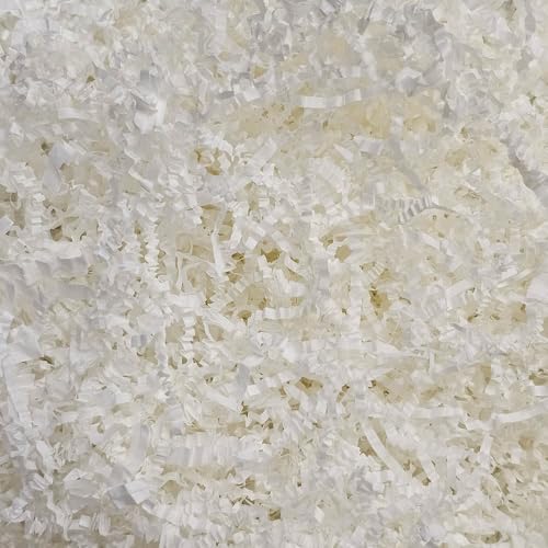 200g Weiß Raffiabast Geschreddertes Papier Für Geschenkbox Füllmaterial Geschenk, Füllmaterial Für Pakete Präsentkorb DIY Party Hamper Füllung 200g Weiß Raffiabast Geschreddertes Papier Für Geschenkbox Füllmaterial Geschenk, Füllmaterial Für Pakete Präsentkorb DIY Party Hamper Füllung von KdmNzoo