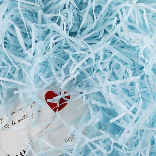 200g blau Raffiabast Geschreddertes Papier Für Geschenkbox Füllmaterial Geschenk, Füllmaterial Für Pakete Präsentkorb DIY Party Hamper Füllung von KdmNzoo