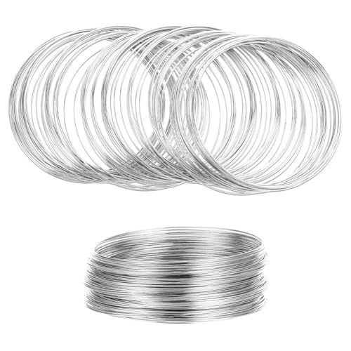 Kdouehg 100 Loop Schmuckdraht, Memorydraht Zur Schmuckherstellung Armbänder Perlendraht Zur Schmuckherstellung Silber Kdouehg 100 Loop Schmuckdraht, Memorydraht Zur Schmuckherstellung Armbänder Perlendraht Zur Schmuckherstellung Silber von Kdouehg