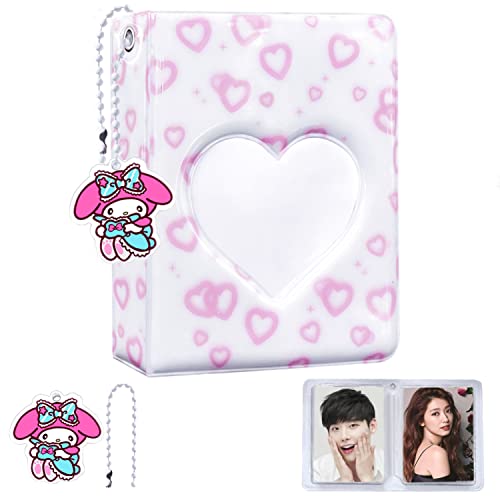 KeCool Kpop Photocard Binder, 3 Inch Kpop Photocard Holder Mini Fotoalbum Kpop Album, Love Heart Hollow Kpop Binder, 40 Pockets Photo Card Binder Holder with Lovely Pendant for Photo Collection KeCool Kpop Photocard Binder, 3 Inch Kpop Photocard Holder Mini Fotoalbum Kpop Album, Love Heart Hollow Kpop Binder, 40 Pockets Photo Card Binder Holder with Lovely Pendant for Photo Collection von KeCool