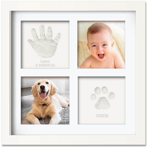 Baby Handabdruck und Fußabdruck Set - Baby Fussabdruck Set, Gipsabdruck Baby Hand und Fuß, Baby Fußabdruck Bilderrahmen, Handabdruck Baby Abdruckset, Fußabdruck Baby Set Neugeborene (Alpine White) von KeaBabies