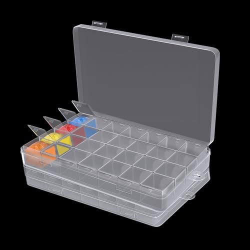 2 Stück Palette Box Kunststoff Aquarell Box mit 28 Mulden Leere Aquarellkasten Kunststoff Transparente Palettenbox mit Deckel für Aquarellfarben Gouache und Ölmalerei 20,9x12x3 cm 2 Stück Palette Box Kunststoff Aquarell Box mit 28 Mulden Leere Aquarellkasten Kunststoff Transparente Palettenbox mit Deckel für Aquarellfarben Gouache und Ölmalerei 20,9x12x3 cm von KeaJuidy