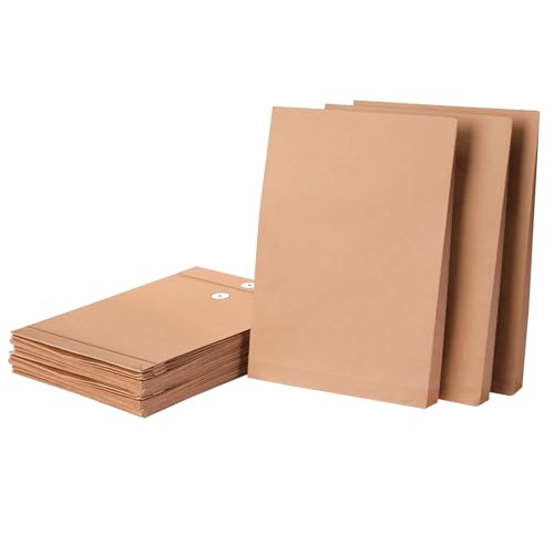 25 Stück A4 Briefumschläge Versandtaschen Große Umschläge Kraftpapier Briefkuvert für Unternehmen, Büro, Dokumenten Dateispeicherung 34x24x3 cm von KeaJuidy