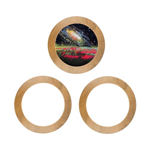 3 Stück Stickrahmen Kreuzstich Rahmen verstellbarer runder embroidery frame für 6 Zoll Stickrahmen, Stickereien, DIY Kunsthandwerk (Embroidery hoop not included) von KeaJuidy