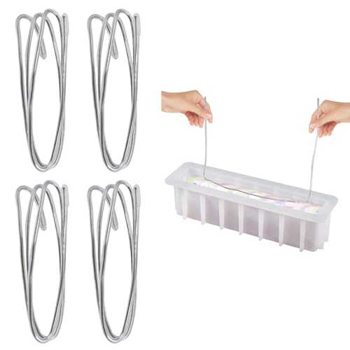 Seifenwirbel Werkzeuge 4 Aluminiumdrähte 10 Gummikappen 1 Aufbewahrungsbox Biegsamer Aufhänger Swirl Draht für DIY Seifenherstellung von KeaJuidy