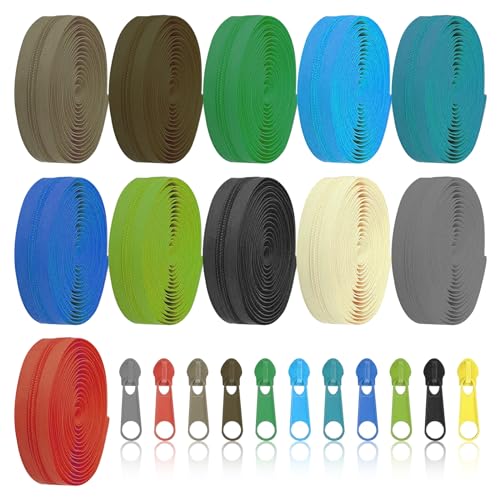 Keadic 121 Stück #3 Näh-Reißverschlüsse und Ziehschieber, sortiert, 11 Farben, 30 Meter, Nylon-Spiralreißverschlüsse und Reißverschluss-Köpfe, Schneiderzubehör-Set für Kleidung, Tasche, Geldbörse, Keadic 121 Stück #3 Näh-Reißverschlüsse und Ziehschieber, sortiert, 11 Farben, 30 Meter, Nylon-Spiralreißverschlüsse und Reißverschluss-Köpfe, Schneiderzubehör-Set für Kleidung, Tasche, Geldbörse, von Keadic