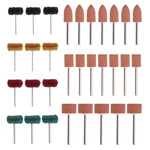 Keadic 62Pcs Rotary Tool Accessories Set Contains Grinding Stone Sanding Drill Bit with 1/8" Shank and 120# 180# 320# 400# Polish Wheels for Polishing Trimming Deburring Rust Removal Keadic 62Pcs Rotary Tool Accessories Set Contains Grinding Stone Sanding Drill Bit with 1/8" Shank and 120# 180# 320# 400# Polish Wheels for Polishing Trimming Deburring Rust Removal von Keadic