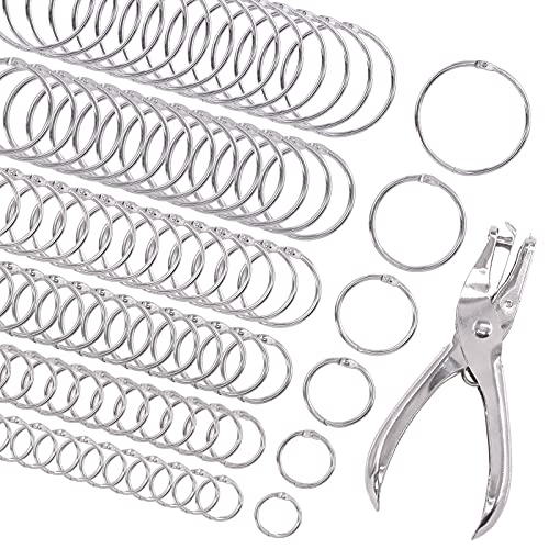Keadic 91 Stück Stahl lose Blätter Binder Ringe verschiedene Größen Set mit 1 Locher 14/20/25/32/37/50mm Buchringe Karteikartenringe Karteikartenringe Metallringe für Schule, Zuhause oder Büro Keadic 91 Stück Stahl lose Blätter Binder Ringe verschiedene Größen Set mit 1 Locher 14/20/25/32/37/50mm Buchringe Karteikartenringe Karteikartenringe Metallringe für Schule, Zuhause oder Büro von Keadic