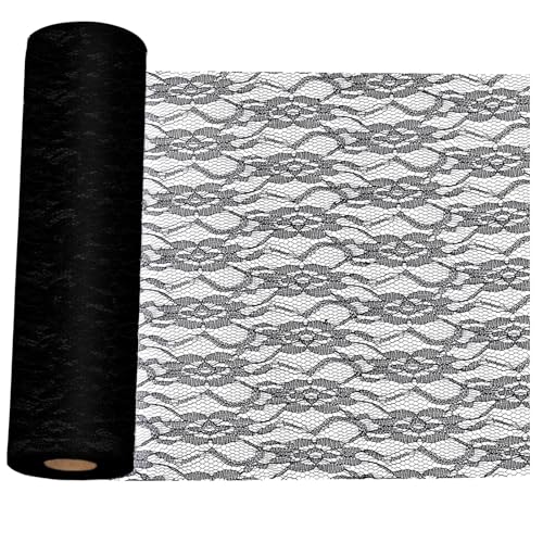 Keadic Lace Roll 12 in x 25 Yards Lace Ribbon Trim, Schwarz Gestickte Boho Tischläufer, Spitzenrolle für Hochzeit Brautdusche Baby Dusche Party Tisch Dekoration, Rustikale Rose gestickte Boho Keadic Lace Roll 12 in x 25 Yards Lace Ribbon Trim, Schwarz Gestickte Boho Tischläufer, Spitzenrolle für Hochzeit Brautdusche Baby Dusche Party Tisch Dekoration, Rustikale Rose gestickte Boho von Keadic
