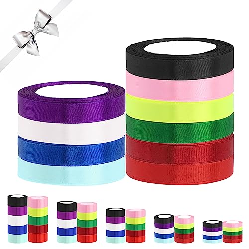 Keadic Satinband-Sortiment-Set, 10 Farben, 1,9 cm x 22,8 m, Stoffband für Geschenkverpackungen, handgefertigte Haarschleifen, Party-Dekoration, Basteln Keadic Satinband-Sortiment-Set, 10 Farben, 1,9 cm x 22,8 m, Stoffband für Geschenkverpackungen, handgefertigte Haarschleifen, Party-Dekoration, Basteln von Keadic