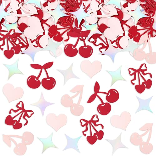 Kirsch-Konfetti, Junggesellinnenabschied, Brautschmuck, Babyparty, Verlobung, Party, Tischdekoration, Geburtstagsdekoration, Partyzubehör, 100 Stück von Keaziu