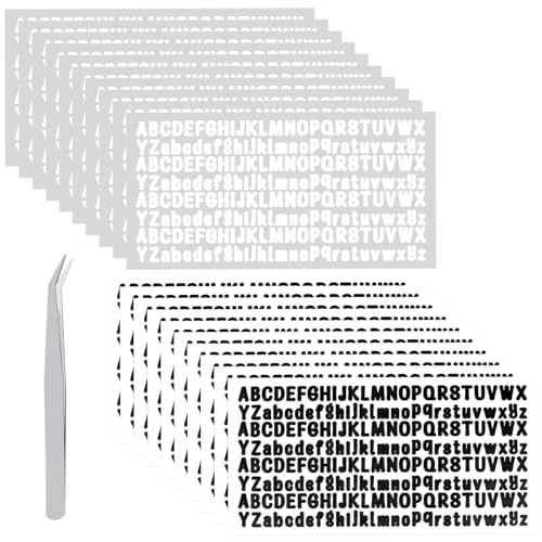 Keboyoe 20 Blatt 4160 Stück Selbstklebende Buchstaben Aufkleber, 1/2 Zoll Kleinbuchstaben und Großbuchstaben Vinyl Alphabet Aufkleber Wasserfest Klebebuchstaben Sticker für DIY Scrapbook(Schwarz,Weiß) Keboyoe 20 Blatt 4160 Stück Selbstklebende Buchstaben Aufkleber, 1/2 Zoll Kleinbuchstaben und Großbuchstaben Vinyl Alphabet Aufkleber Wasserfest Klebebuchstaben Sticker für DIY Scrapbook(Schwarz,Weiß) von Keboyoe