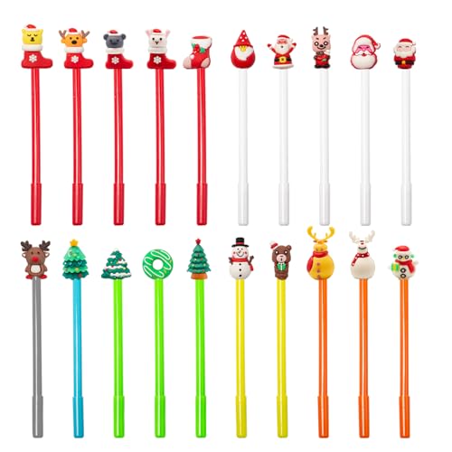 Keboyoe 20 Stücke Gelschreiber Weihnachtsstifte, Weihnachten Stifte, Weihnachten Gel Kugelschreiber, Schwarz Weihnachte Rollerball 0.5 mm für Kinder Geschenk Schreibwaren Keboyoe 20 Stücke Gelschreiber Weihnachtsstifte, Weihnachten Stifte, Weihnachten Gel Kugelschreiber, Schwarz Weihnachte Rollerball 0.5 mm für Kinder Geschenk Schreibwaren von Keboyoe
