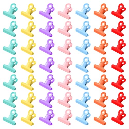 Keboyoe 49 Stück Bunt Bulldog Clips Klein Bulldogge Büroklammern Klammern Metall Bunt Metall Scharnier Clips Briefklemmer 30 mm Bulldog Klammern für Fotos Papier Büros Küche Hause Keboyoe 49 Stück Bunt Bulldog Clips Klein Bulldogge Büroklammern Klammern Metall Bunt Metall Scharnier Clips Briefklemmer 30 mm Bulldog Klammern für Fotos Papier Büros Küche Hause von Keboyoe