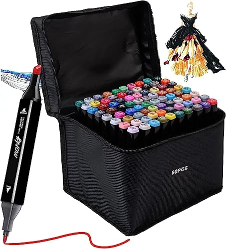 Kebuye ebuye Alkohol Marker Set, Alcohol Twin Marker 80 Farben, Meißel & Feine Verdoppelt Spitzt Alkohol Permanenter Marker Graffiti Stifte für Manga, Design, Malerei, Zeichnung Kebuye ebuye Alkohol Marker Set, Alcohol Twin Marker 80 Farben, Meißel & Feine Verdoppelt Spitzt Alkohol Permanenter Marker Graffiti Stifte für Manga, Design, Malerei, Zeichnung von Kebuye