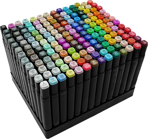 Kebuye Alkohol Marker Stifte Set - 168 Farben Marker Filzstifte Twin Tip Alkoholmarker mit Tragetasche für Künstler, Kinder, Erwachsene, Malen, Skizzieren, Manga, Design Kebuye Alkohol Marker Stifte Set - 168 Farben Marker Filzstifte Twin Tip Alkoholmarker mit Tragetasche für Künstler, Kinder, Erwachsene, Malen, Skizzieren, Manga, Design von Kebuye