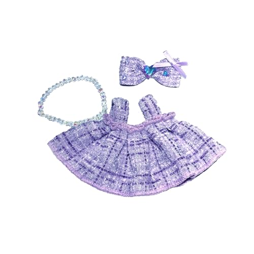 17cm Puppenkleidung - Kleidung für Puppen Outfit, Zubehör für 17cm Puppenkleidung, keine Puppe enthalten (Lila-B) von Keckensr