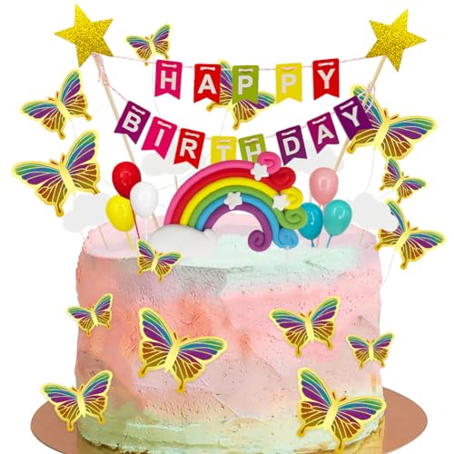 23 Stück Regenbogen Tortendeko, Regenbogen Ballon Wolken Kuchen Topper, Tortendeko Geburtstag für Kinder Geburtstag Baby Shower 23 Stück Regenbogen Tortendeko, Regenbogen Ballon Wolken Kuchen Topper, Tortendeko Geburtstag für Kinder Geburtstag Baby Shower von KedidO