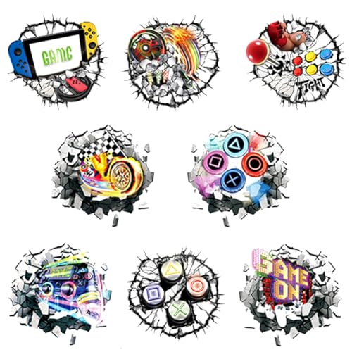 KedidO Wandtattoo 3D Gamer, 2 pcs Wandtattoo Kinderzimmer Jungen,Bunte Gamer Poster Gaming Wandbild für Schlafzimmer Videospiel Wandstikcer für Jugendzimmer Deko Geschenk KedidO Wandtattoo 3D Gamer, 2 pcs Wandtattoo Kinderzimmer Jungen,Bunte Gamer Poster Gaming Wandbild für Schlafzimmer Videospiel Wandstikcer für Jugendzimmer Deko Geschenk von KedidO