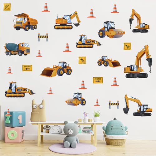 Transporte Car Wall Sticker, Transport LKW Bagger Wandaufkleber, Transports Car Wall Sticker Luminous Stickers, Tractor Digger Luminous Stickers for Boys Girls Bedroom Baby Room Walls Decoration Transporte Car Wall Sticker, Transport LKW Bagger Wandaufkleber, Transports Car Wall Sticker Luminous Stickers, Tractor Digger Luminous Stickers for Boys Girls Bedroom Baby Room Walls Decoration von KedidO