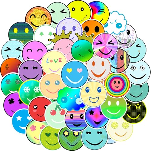 Aufkleber Kinder 50 Stück Set Happy Gesicht, Lehrer Klassenzimmer Belohnungssticker, Süße Emoticon Vinyl Wasserdicht für Scrapbook Laptop Journal Notebook Aufkleber Kinder 50 Stück Set Happy Gesicht, Lehrer Klassenzimmer Belohnungssticker, Süße Emoticon Vinyl Wasserdicht für Scrapbook Laptop Journal Notebook von Kedikamodi