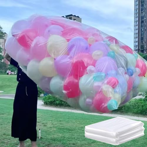 2 Stück 240 x 150 cm große Ballonbeutel für den Transport, große Kunststoff-Ballon-Aufbewahrungstasche, transparente Ballon-Tropfenbeutel, riesige Tragetaschen für Hochzeit, Geburtstag, Partyzubehör 2 Stück 240 x 150 cm große Ballonbeutel für den Transport, große Kunststoff-Ballon-Aufbewahrungstasche, transparente Ballon-Tropfenbeutel, riesige Tragetaschen für Hochzeit, Geburtstag, Partyzubehör von Kedixiest