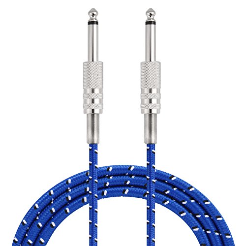 6,35 Mm Mono Männlicher Gitarrenkabel Rauschen Reduktionskabel für Bassblau 5 Meter (1,8 Meter) von Keenso