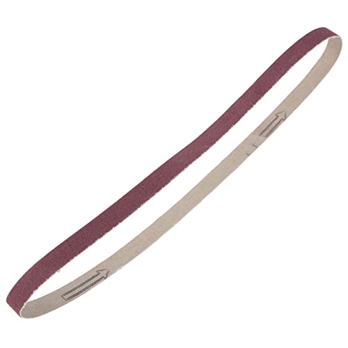 Keenso 10 -pcs -Schleifgürtel Aluminiumoxid Sandpapier Überlegener Oberflächenschleifffekt Rostentfernung auf Metalloberflächen Geeignet für Gürtelmaschinen 533 X 9mm (180#) von Keenso