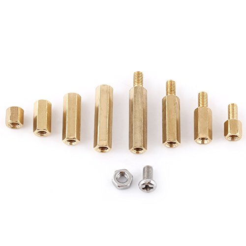 Keenso 200pcs Messing Support Nuts Set für PCB - Dauer und Lange Nutzungsdauer - Transport und Bequeme Lagerung (Typ B ohne Deckel (ca. 7 x 2,85 x 6,5 cm / 2,8 x) von Keenso