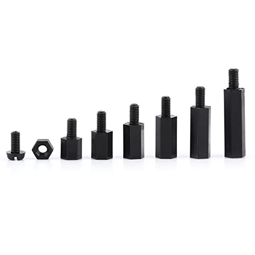 Keenso 250 STCS Nylon M2 M3 Männliche Weibliche Hexagonale Säulenabstand aus Abstandsschraubmutter Kit Antisignalstörung für -Rotplates (M3 Single Pass-A) von Keenso