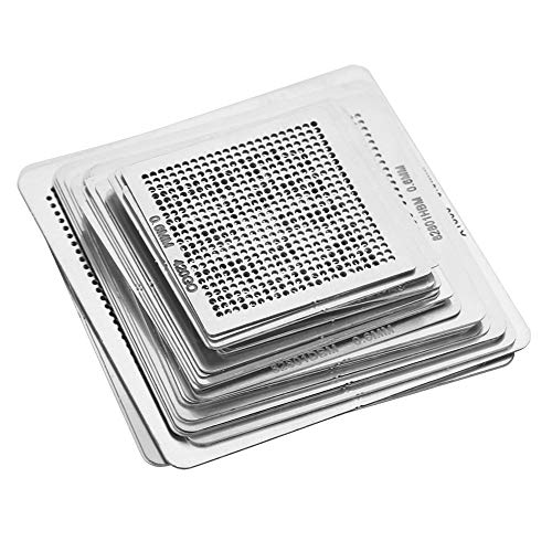 Keenso 33pcs BGA Stencols Tegoats Kit für BGA -Chips - Edelstahl, die Nettoschablonen Zurückgeben Keenso 33pcs BGA Stencols Tegoats Kit für BGA -Chips - Edelstahl, die Nettoschablonen Zurückgeben von Keenso