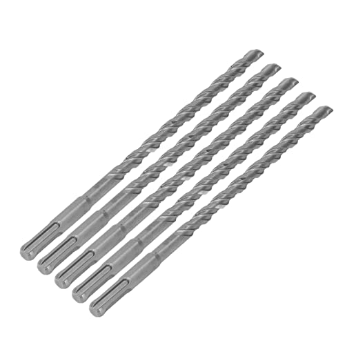 Keenso Conger Einfluss auf die Carburo -Spitze von Bohrbits mit 2 Spiraldesign -Flöten für Ziegelbeton 5 Teile für Mauerwerksanwendungen (10 mm) von Keenso
