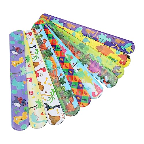Keenso Dinosauriermuster Slap Armband Cartoon Party Bevorzugt Weiche PVC -Handgelenkbänder für Kinderpackungen von 10 Kinderpartys Keenso Dinosauriermuster Slap Armband Cartoon Party Bevorzugt Weiche PVC -Handgelenkbänder für Kinderpackungen von 10 Kinderpartys von Keenso