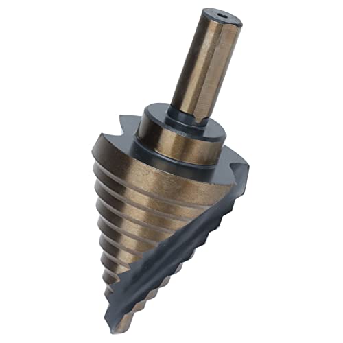 Keenso Dunkelgelbe Spiralstiefbohrer Bit 10 Größe Hochgeschwindigkeit Stahl Gerilligte Stufen -Bohrer für Acrylbohrungen mit Robuster Struktur, 1 X Spirale Gestiegen von Keenso