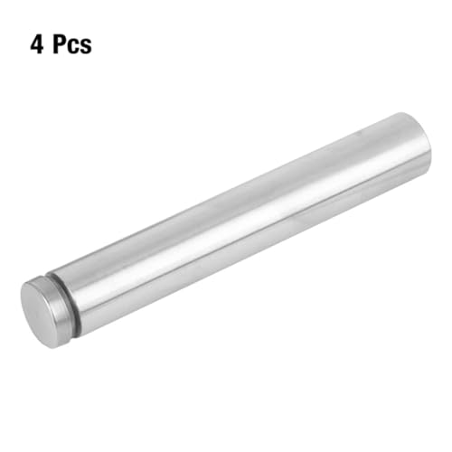 Keenso Edelstahl 4 -Stück Edelstahlglas -Stützstifte Zum Befestigen und Glasstütze (19 * 120 mm) von Keenso