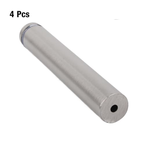 Keenso Edelstahl 4 -Stück Edelstahlglas -Stützstifte Zum Befestigen und Glasstütze (19 * 150 mm) von Keenso