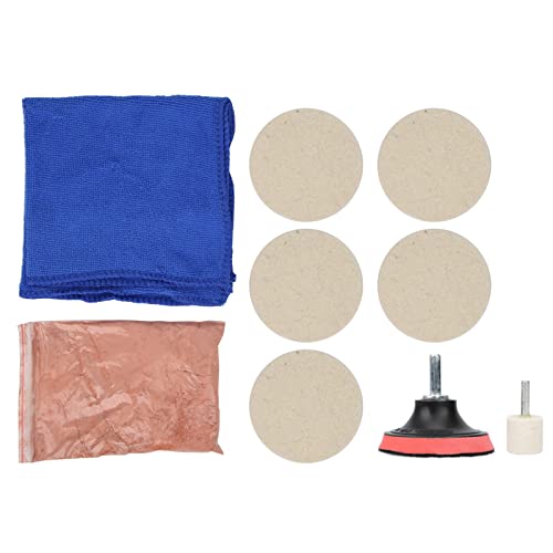 Keenso Glasspolierpolster, Wollfilm -Scheiben -Glas -Polierkit für Rotationswerkzeuge Politur von Keenso