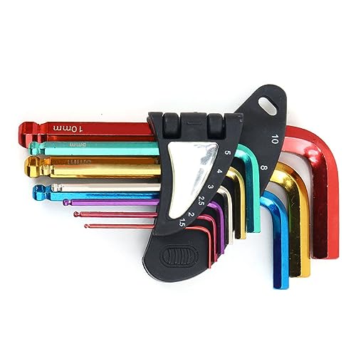 Keenso Hex -Schraubenschlüssel -Set Langes Armmetall Werkzeugkit für die Effiziente Reparatur für die Installation, Montage und Wartung (BH 205-HM) von Keenso