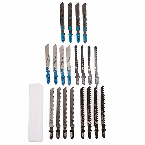 Keenso Holzarbeiter Professional 20pcs Jig Saw Saw Blades Set HSS T Shank Klar Klar von Keenso