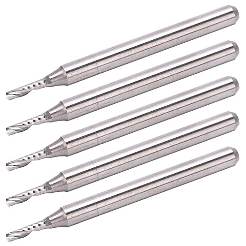 Keenso Holzschnitzer Spiral Wolfram -Stahl Router Bit für Schnelle Chipentfernung 5pcs von Keenso