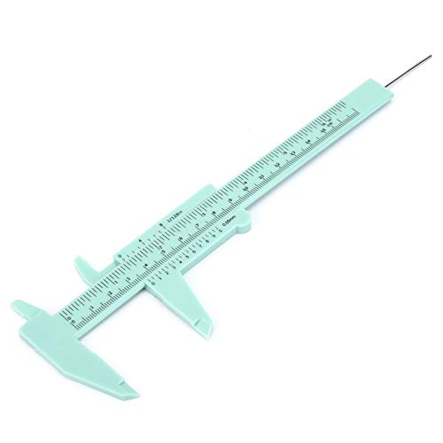 Keenso Kunststoff -Doppelregelskala Vervier Remalfly -Messinstrumente für Schmuckmessungen, Schule und Antiquitäten, 150 Mm (GREEN) von Keenso