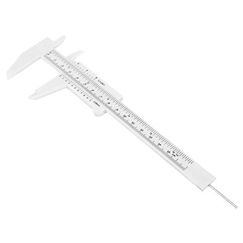 Keenso Kunststoff -Doppelregelskala Vervier Remalfly -Messinstrumente für Schmuckmessungen, Schule und Antiquitäten, 150 Mm (WHITE) von Keenso