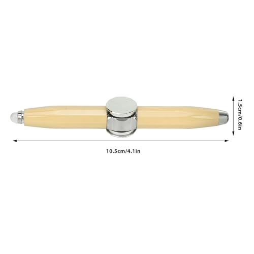 Keenso LED Light Finger Rotierender Kugelschreiber, Gyroscope -Stift für Spannungsabbau, Schreiben, Beleuchtung mit LR41 -Knopfbatterien (Hellgelb) von Keenso