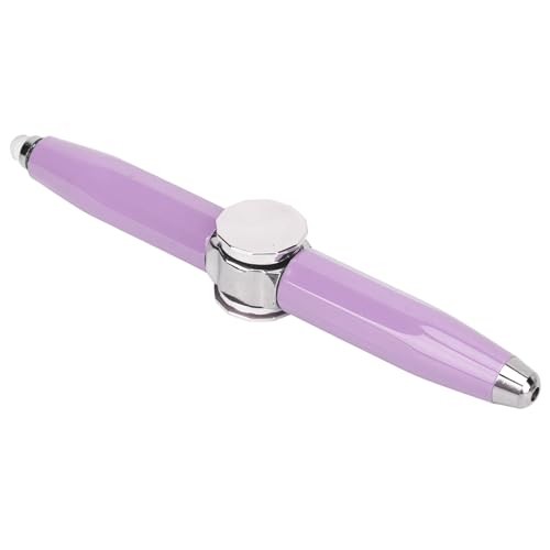 Keenso LED Light Finger Rotierender Kugelschreiber, Gyroscope -Stift für Spannungsabbau, Schreiben, Beleuchtung mit LR41 -Knopfbatterien (PURPLE) von Keenso
