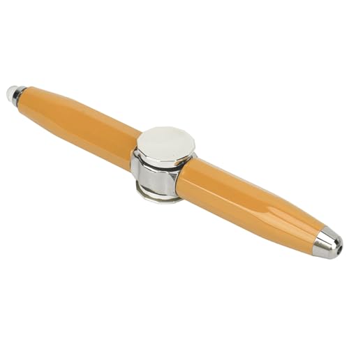 Keenso LED Light Finger Rotierender Kugelschreiber, Gyroscope -Stift für Spannungsabbau, Schreiben, Beleuchtung mit LR41 -Knopfbatterien (YELLOW) von Keenso