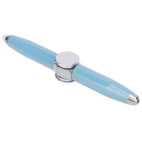 Keenso LED Light Finger Rotierender Kugelschreiber, Gyroscope -Stift für Spannungsabbau, Schreiben, Beleuchtung mit LR41 -Knopfbatterien (hellblau) von Keenso