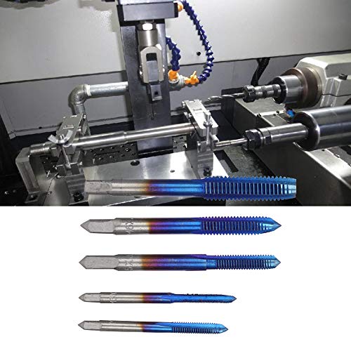 Keenso Maschinenmaschinen -Tippen Sie für Löschen und Aufgeräumte Gewinde auf, 5pcs Manual Schraubengewinde -Tippen Sie (Blau plattiert) von Keenso